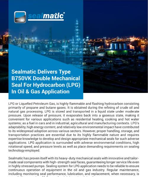 Sealmatic-Delivers-Type-B750VK-Double-Mechanical-Seal-For-Hydrocarbon-(LPG)-In-Oil-Gas-Application