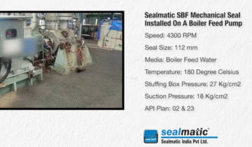 Sealmatic SBF Mechanical Seal Installed On A Boiler Feed Pump